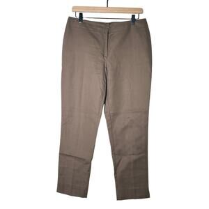 Chico's tan brown straight leg Chino dress pants size 6 B182